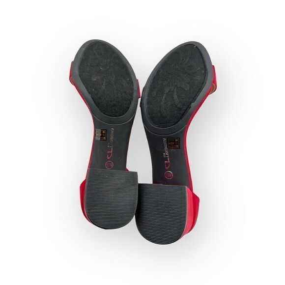NWT CL By Laundry Womens Jody Super Suede Sandals Ruby Red Size 10M - Picture 14 of 14